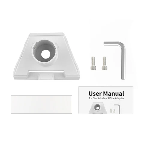 For StarLink Gen 3 Pipe Adapter Plastic Adapter Bracket