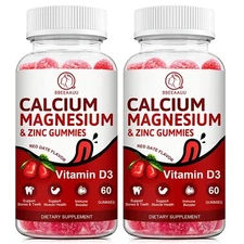 BBEEAAUU Calcium Magnesium Zinc & Vitamin D Gummies - 2 Pack | Vitamins for W...