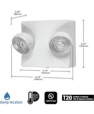 Sure-Lites All-Pro APELMINI-R 1.5 Watt Compact Emergency Light with 2 LED 4 Pack