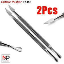 Stainless Steel Cuticle Pusher – Dual Tip Spoon & Arrow Shape Nail Care Tools