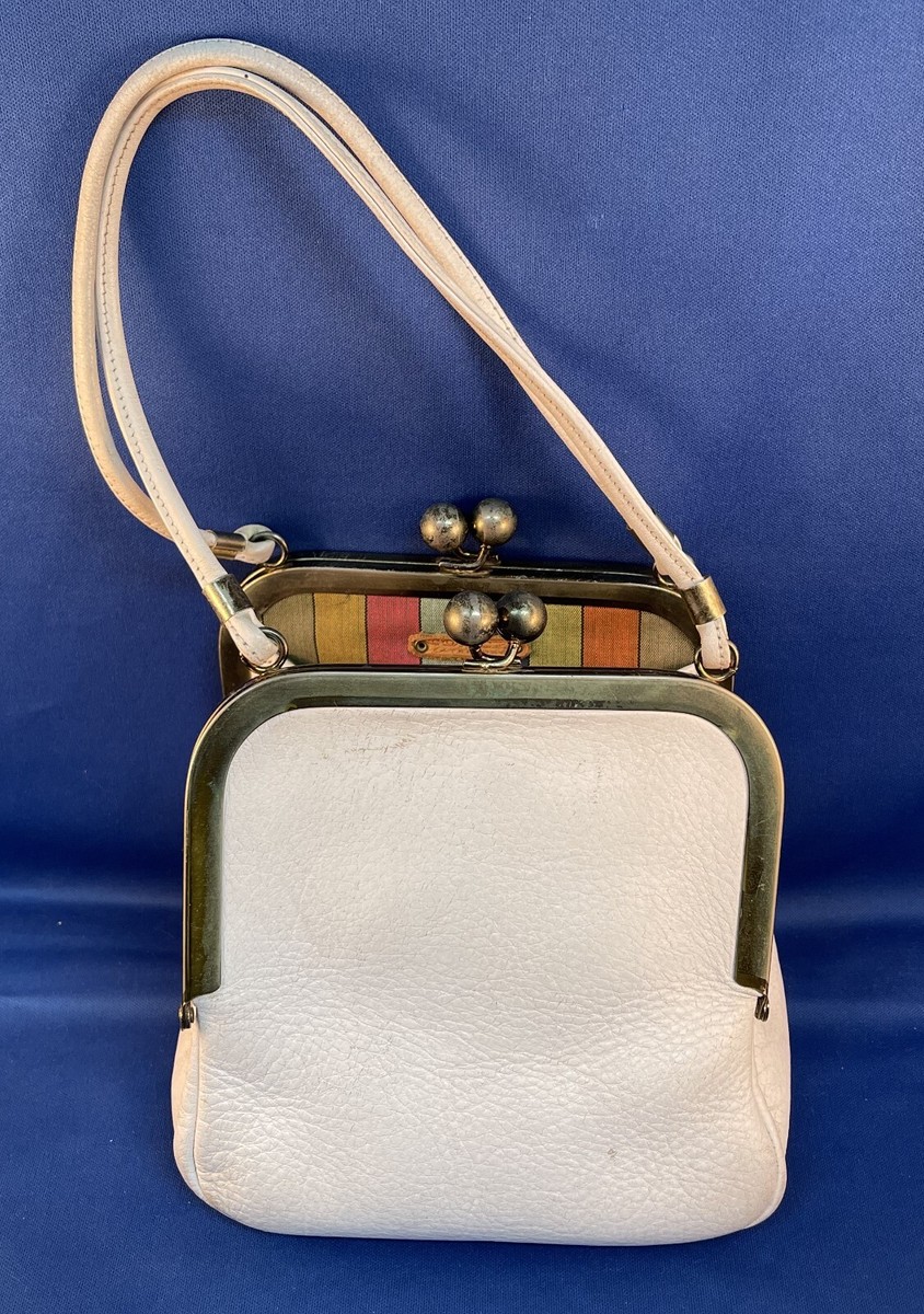 Rare Vintage Coach 1960's Bonnie Cashin Double Kiss Purse