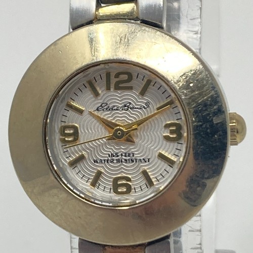 Eddie Bauer Watch Women 23mm Silver Gold Two Tone Petite Round New Battery 6.25" - Picture 2 of 20