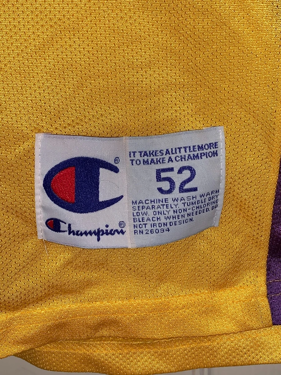 RARE CHAMPION LOS ANGELES LAKERS KOBE BRYANT SPLIT JERSEY SIZE XX