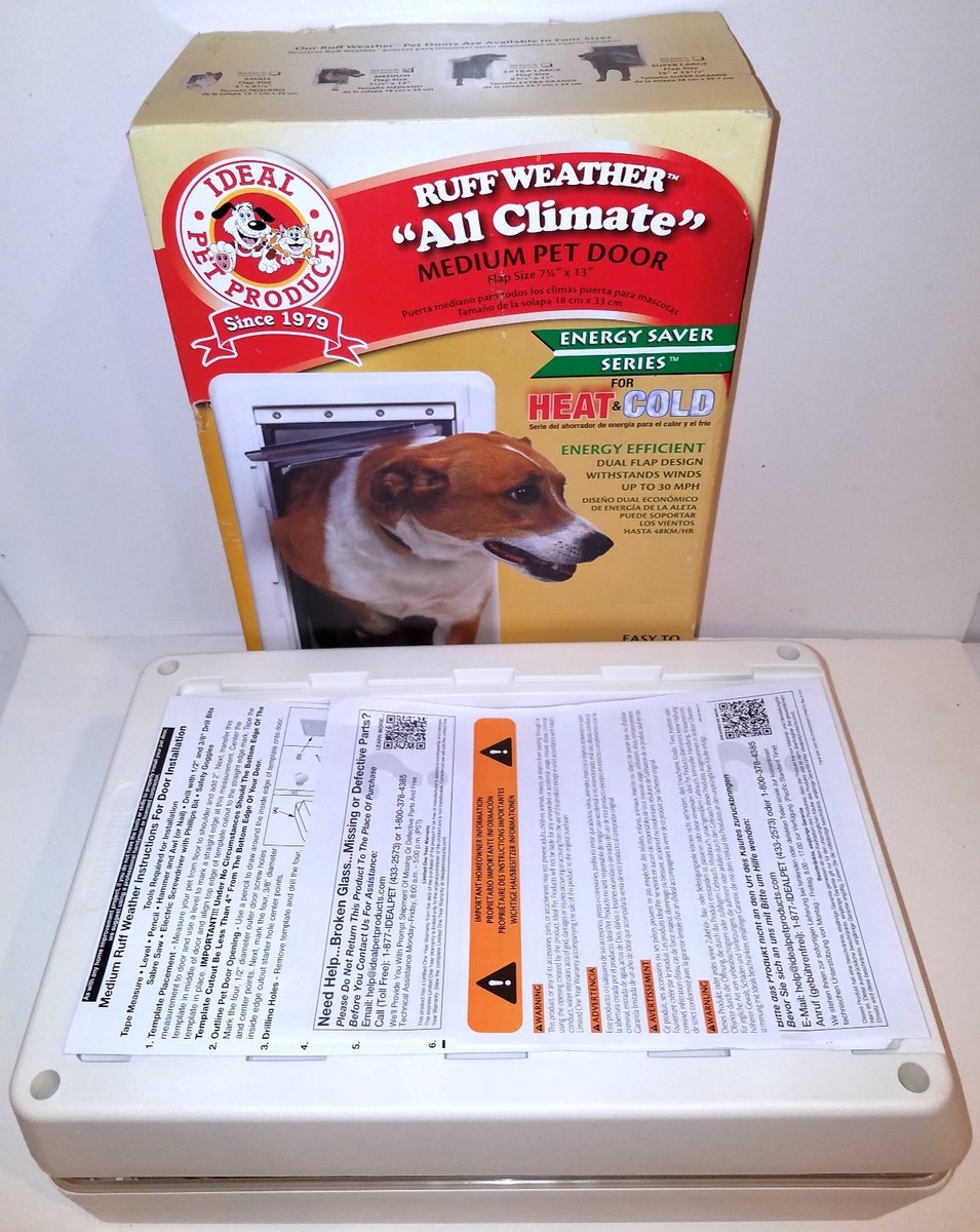 Ubuy Ruff Weather Dog Door Replacement (NEW OPEN BOX) Ideal Pet