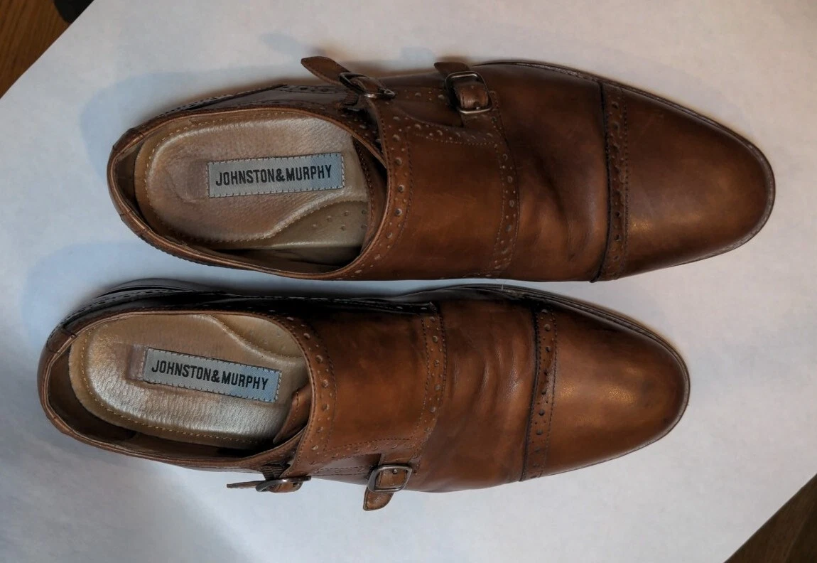 Johnston and murphy store monk strap shoes