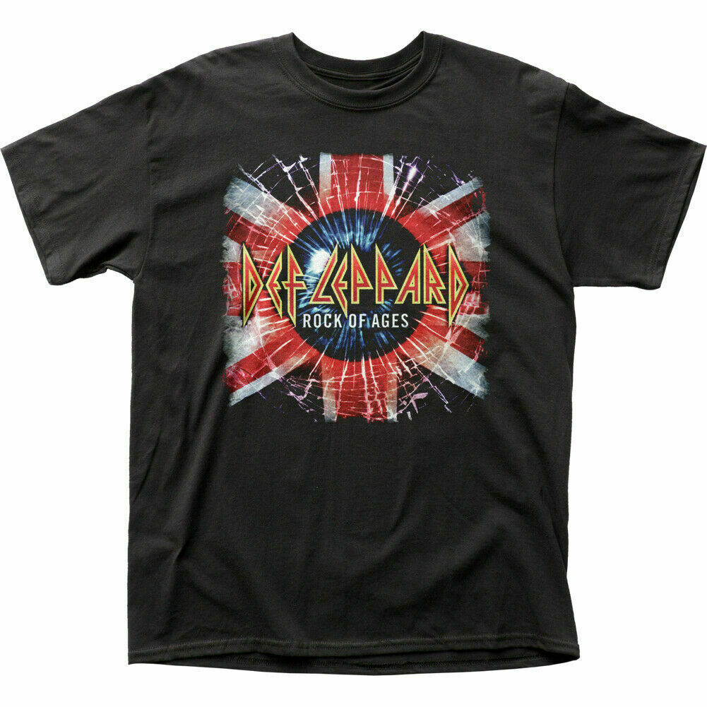 Def Leppard ユニオンジャック Tシャツ Def Leppard Rock Of Ages Union Jack T Shirt Mens Licensed