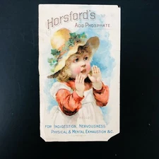TRADE CARD HORSFORD'S ACID PHOSPHATE, RUMFORD CHEMICAL WORKS. 1890'S