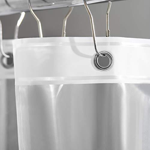 Clear PEVA Shower Curtain Liner - 72x75 Inch Heavy Duty Waterproof Liner With Magnets & Rustproof Grommets, Extra Long For Bathroom - View #13