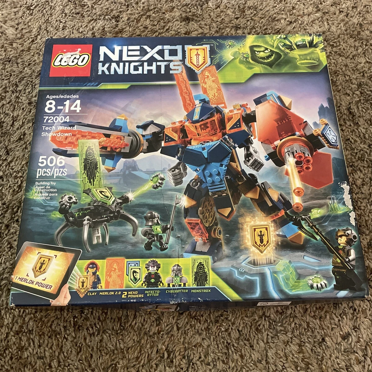 LEGO Nexo Knights 72004 Tech Wizard Showdown Set New Sealed 506 pc Merlok Power