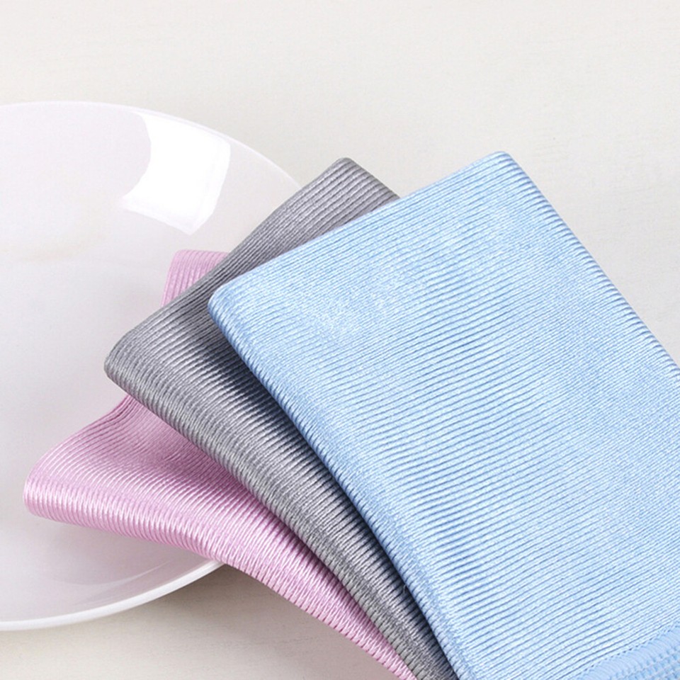 3 Pcs Dish Washing Cloths Glass Cleaning Rags Lens Clean Wipes eBay