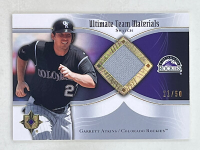 Garrett Atkins 2007 Ultimate Collection Team Materials Swatch /50 #UTM-GA2 Card