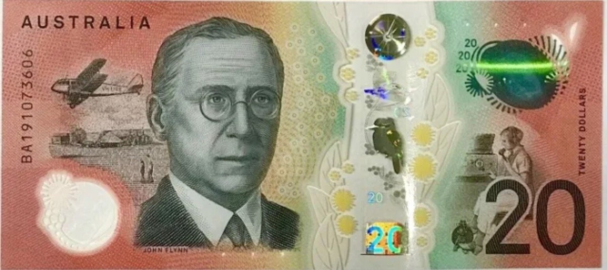 Australia 20 Dollars AUD 2019 Circulated Polymer. Single $20