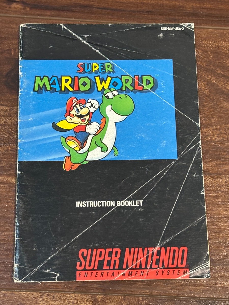 Super Mario World SNES Super Nintendo Instruction Manual Only | eBay