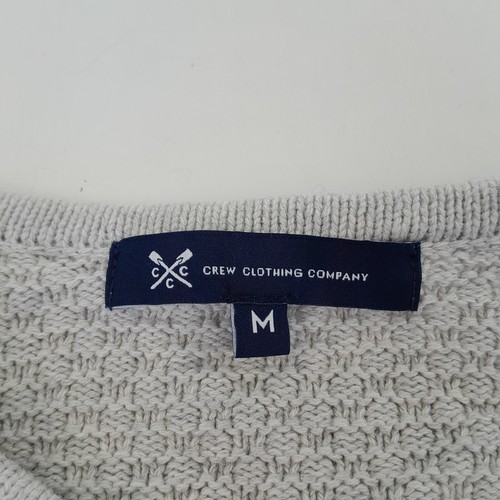Crew Clothing Cardigan Medium Grey Womens Open Front Cotton Waffle Knit - Picture 7 of 10