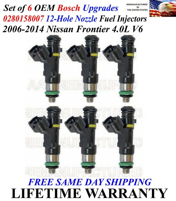 6 Upgrades OEM Bosch 12Hole Fuel Injectors For 20062014 Nissan