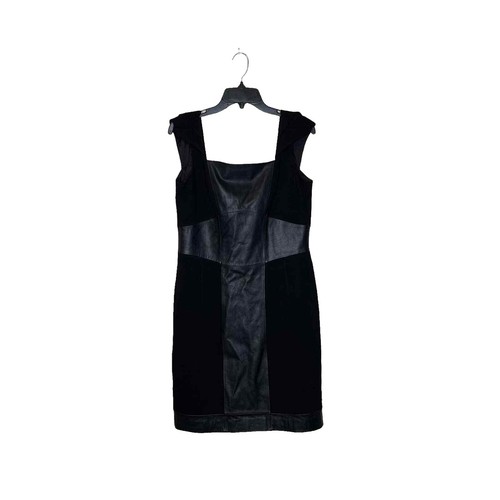 antonio melani tatiana leather dress Antonio Melani Luxury Collection Tatiana Genuine Leather Midi Dress Size 4