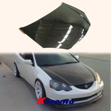 For Honda 02-06 Integra Dc5 Acura Rsx Oe Carbon Fiber Front Bumper Hood Bonnet