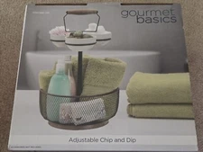 Gourmet basics by mikasa threaded adjustable metal chip and dip server