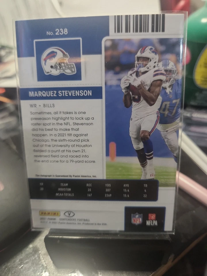 2021 Contenders Championship Ticket Marquez Stevenson Auto /49 SSP - Image 2 of 2