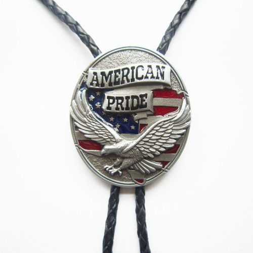 Vintage Western Fly Eagle Cowboy Cowgirl Bolo Tie - Picture 9 of 9