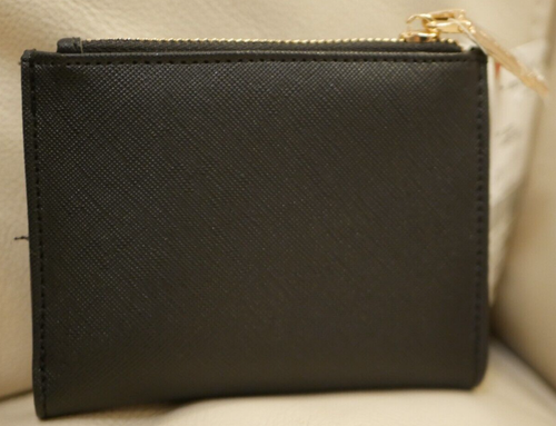 NEW WT WOMEN'S ANNE KLEIN SMALL BLACK BI FOLD WALLET BILLFOLD ZIP ID AKW1198 - Picture 2 of 12