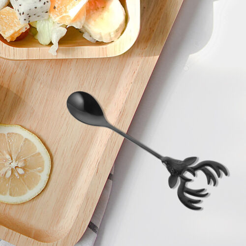 20 pcs Reindeer Head Stainless Steel Spoons Decorative Coffee Spoons Unique Tea - Picture 4 of 12