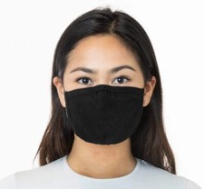 5 Black Face Mask Reusable Organic Cotton Washable Masks Cloth Men Women Teens