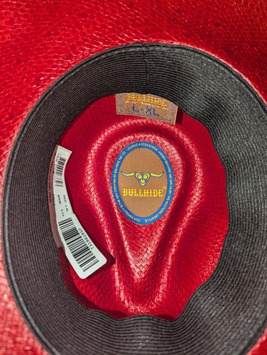 NEW BULLHIDE AMERICAN GIRL RED HAT SIZE L/XL GIRLS LIL PARDNER COWBOY COWGIRL - Picture 4 of 6