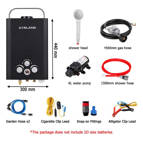 GASLAND 8L Tankless Gas Hot Water Heater System LPG Portable Camping Shower Pump - Picture 29 of 46