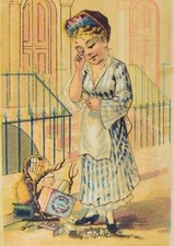The Chalcedony Co. Saxolin Soap Lady Crying Broken Basket Of Goods P61