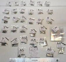 Vtg Mix Lot Silver Brooch Pin Back V Bar & Straight Repair Jewelry Finding #1203