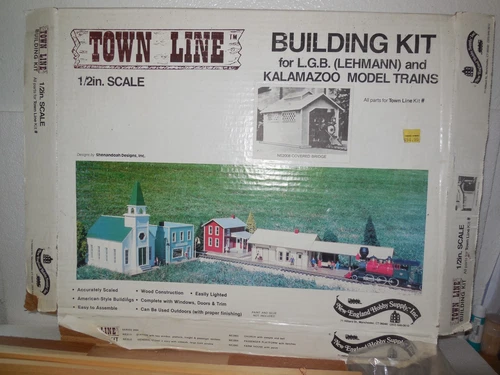 VINTAGE TOWN LINE NE2008 G SCALE COVERED BRIDGE WOODEN BUILDING KIT UNUSED