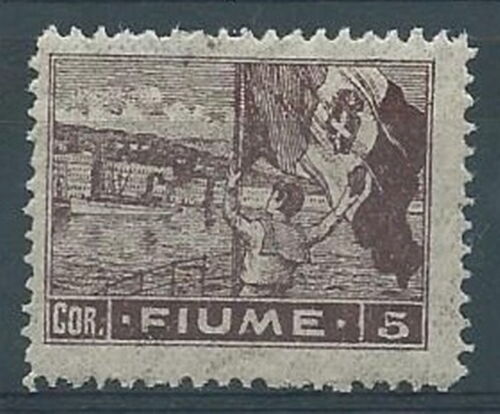 1919 FIUME ALLEGORIE 5 CORONE CARTA B MNH ** - RR5044 - Foto 1 di 1