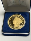 1849 $20 Liberty Head $20 Tribute Proof Gold-Plated Coin w/ NCM Box
