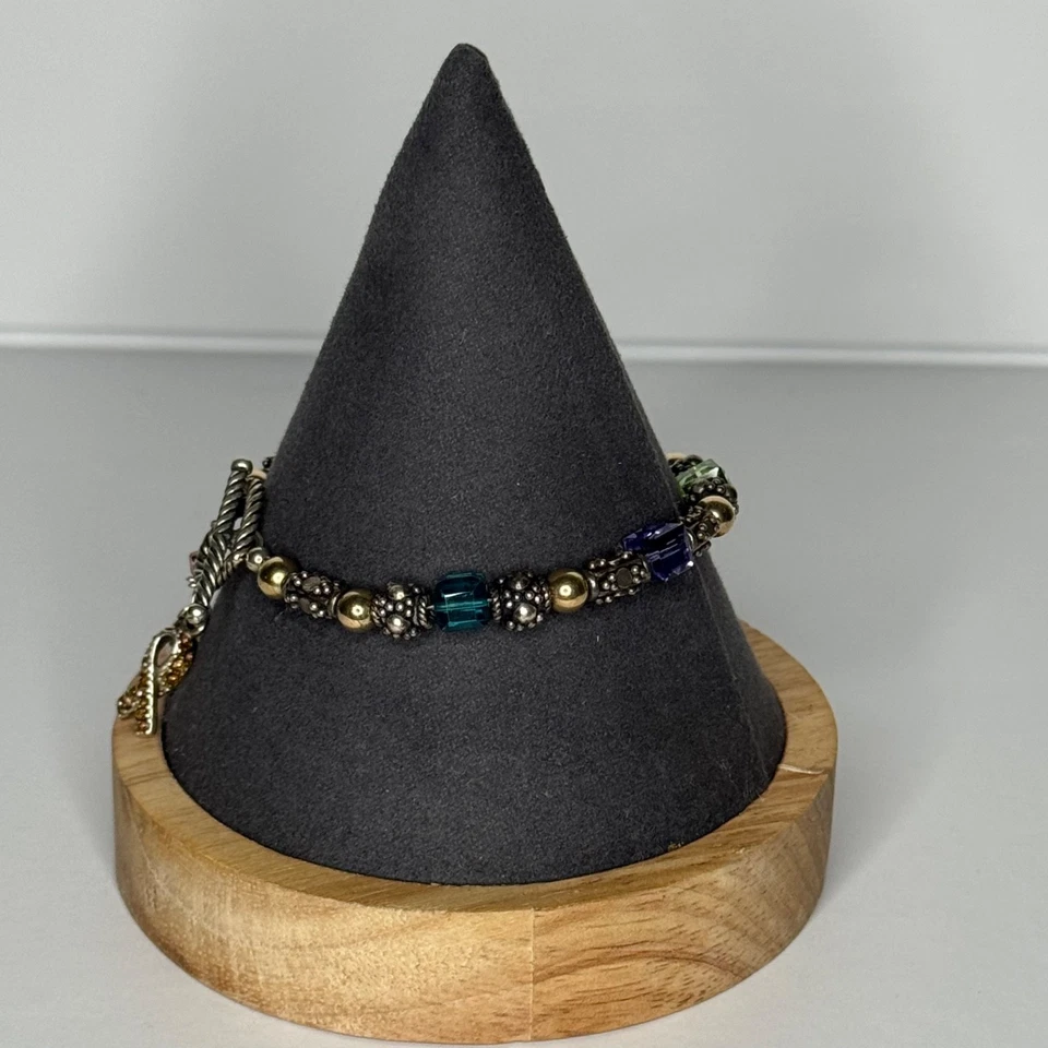 Awareness Ribbon Bracelet SIC 925 Sterling Silver 14k Beads Multicolor Beads - Image 3 of 4