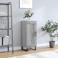 Sideboard Grau Sonoma Eiche Nachbildung 34,5X34X90 Cm Holzwerkstoff