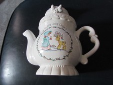 Vintage Precious Moments Happy Holly Days Christmas Teapot 1994