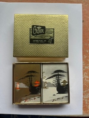 Vintage Chess Heines Fuel Co. Crown Playing Cards Two Deck Minneapolis Minnesota