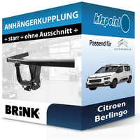 Brink AnhäNgekupplung Starr Passend FüR Citroen Berlingo 06.2018-Jetzt Neu