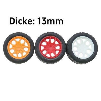 30mm Gummi Reifen Rad Kunststoff Radnabe für 2mm Achse RC Auto Roboter Model DIY