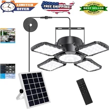 Waterproof Solar Shed Light with Remote Control & 5 Lighting Modes for All Uses