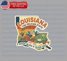 Louisiana State Bumper Vinyl Decal Sticker Souvenir Travel C