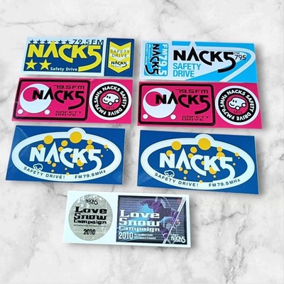 FM NACK5 SAFETY DRIVE CAMPAIGN STICKER 4 TYPES SET OF 6 #94c033