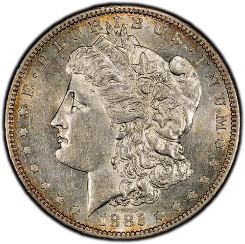 1885-S Morgan Silver Dollar - PCGS GOLD SHIELD AU53 - TONED BETTER DATE BEAUTY!
