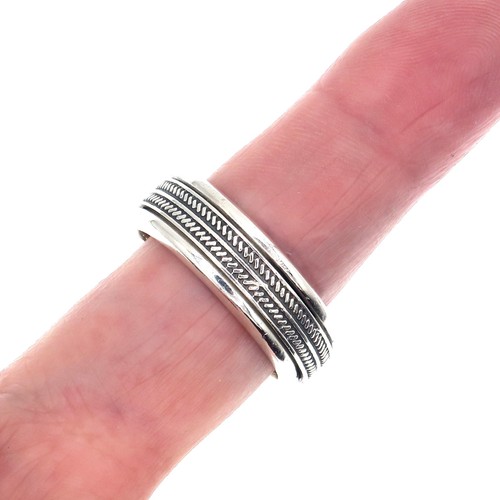 Sterling Silver Fidget/ Spinner Ring, Size 11