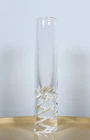 Steuben Twist Clear Glass Bud Vase by David Dowler Vintage Crystal 1985-87 “D”