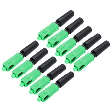 10PCS SC/APC Fiber Optic Quick Connector, Straight SM Fast Connectors Adapter