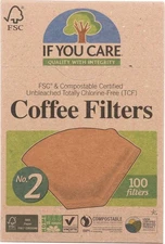 If You Care FSC Unbleached No 2 Coffee Filters, 100 100 Count (Pack of 1) 