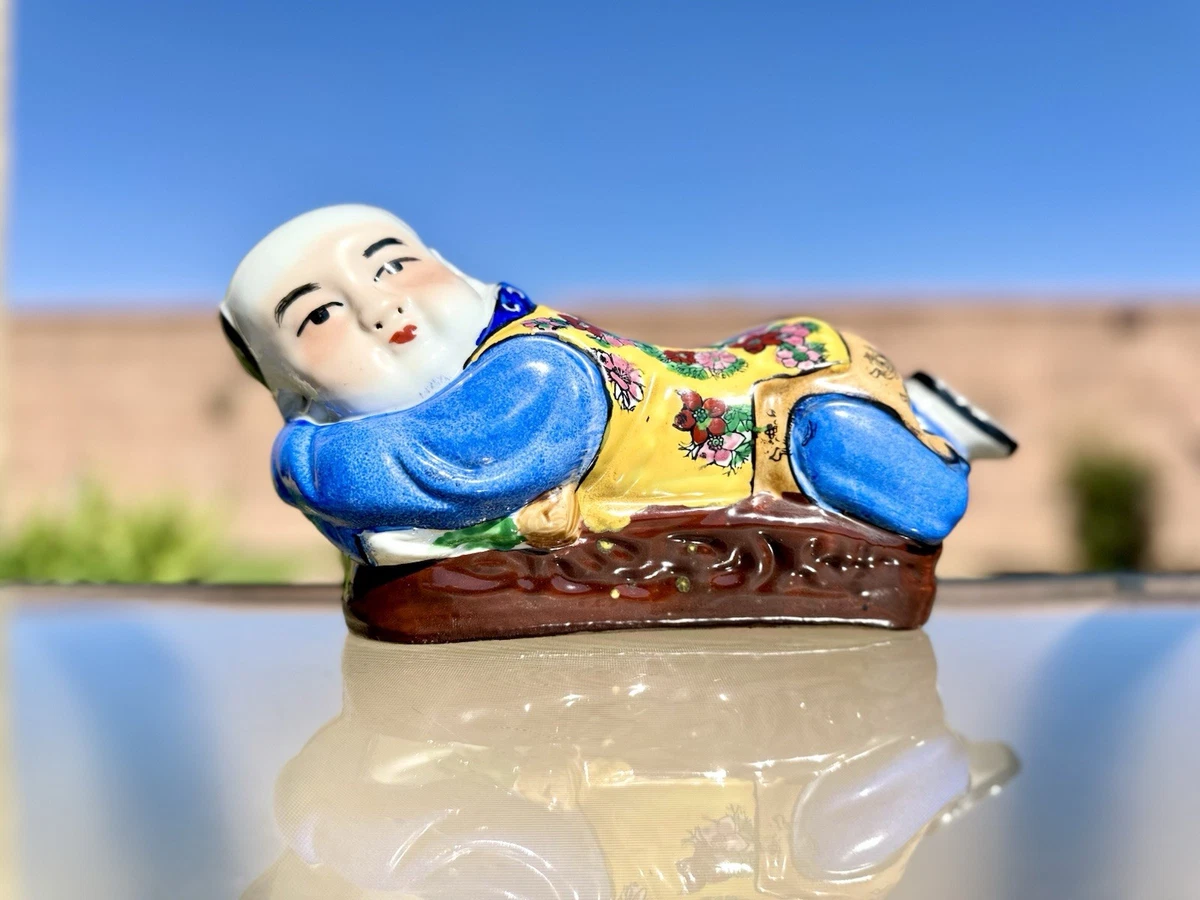 E-壁 中国美術 陶器製 陶枕 とうちん 透かし彫り 古銭文様 陶器製 雑貨 中国瓷器枕头印第安纳中国风雕像、雕像| eBay