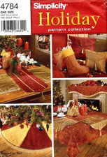 Simplicity Christmas Accessories Pattern 4784 UNCUT